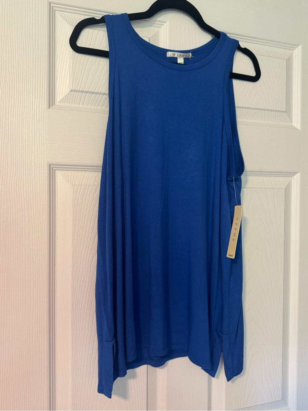 Cyrus Royal Blue Sleeveless Swing Tank